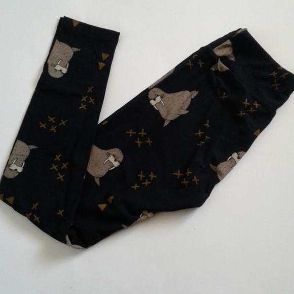 LuLaRoe Pants - Lularoe leggings Walruses black